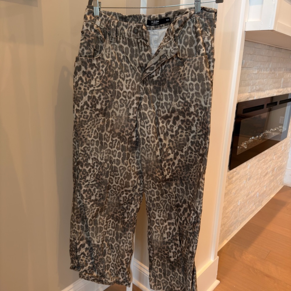 Leopard Print Baggy Pants